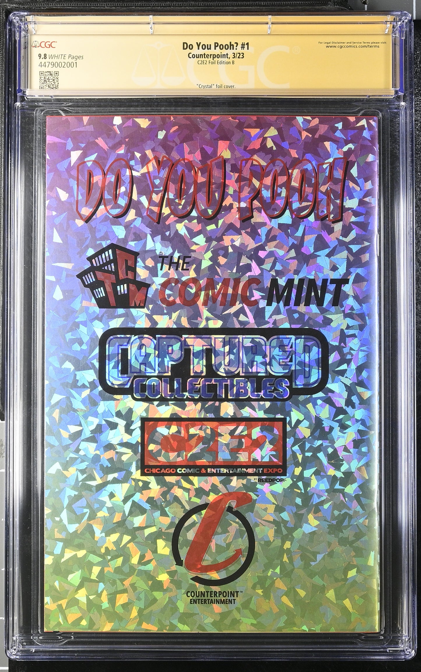 Do You Pooh? #1 C2E2 Crystal Foil Edition Signed and Sketch by Marat Mychaels Limited to 50 Printed