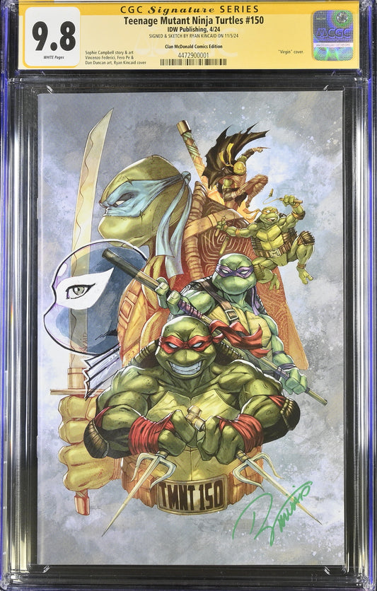 Teenage Mutant Ninja Turtles #150 Signed and Sketch by Ryan Kincaid