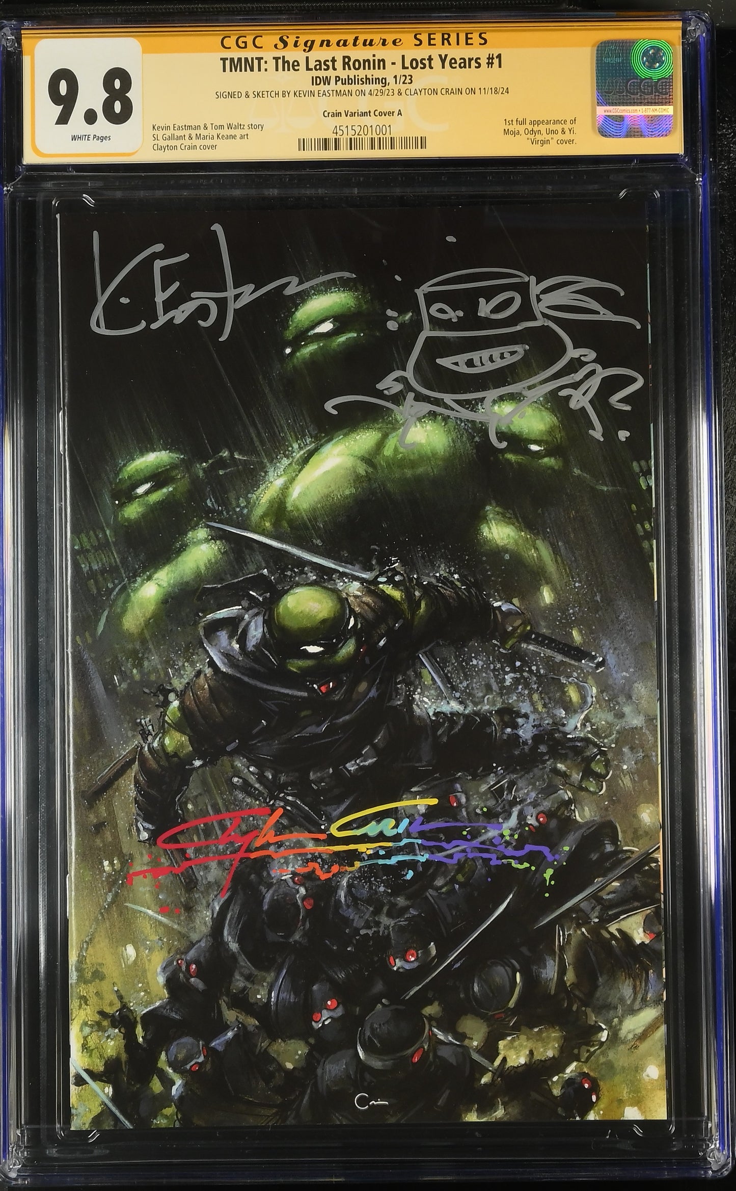 TMNT: The Last Ronin-Lost Years #1 Signed by Clayton Crain and Kevin Eastman