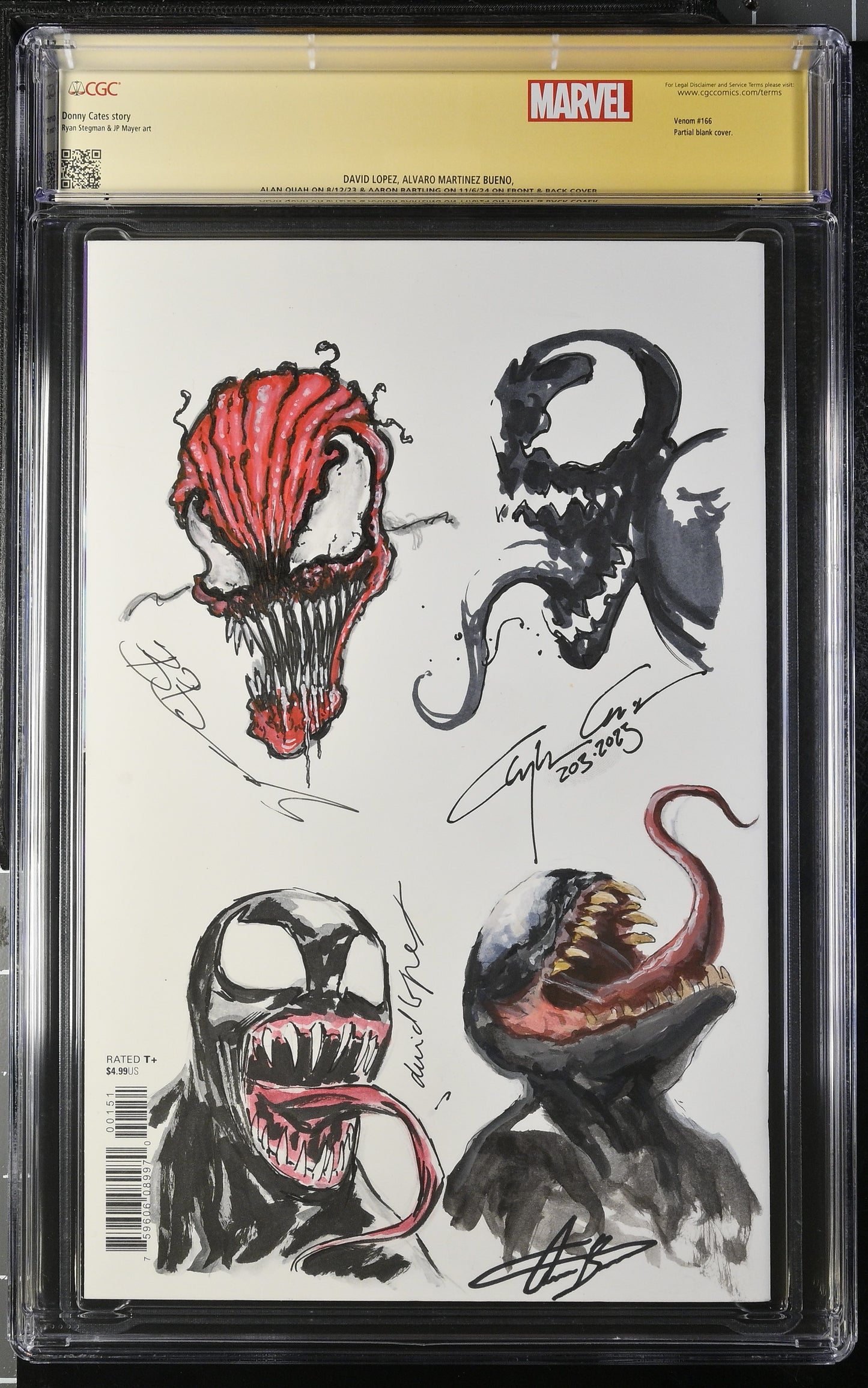 Venom 1 Sketch Cover CGC 9.8 Sketched by Many!